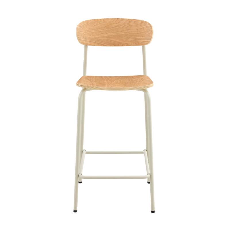 Set di 2 seggioloni in metallo e legno