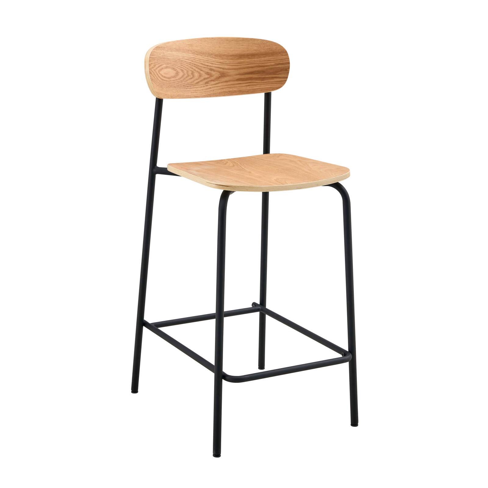 Set di 2 seggioloni in metallo e legno