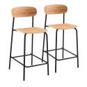 Set di 2 seggioloni in metallo e legno