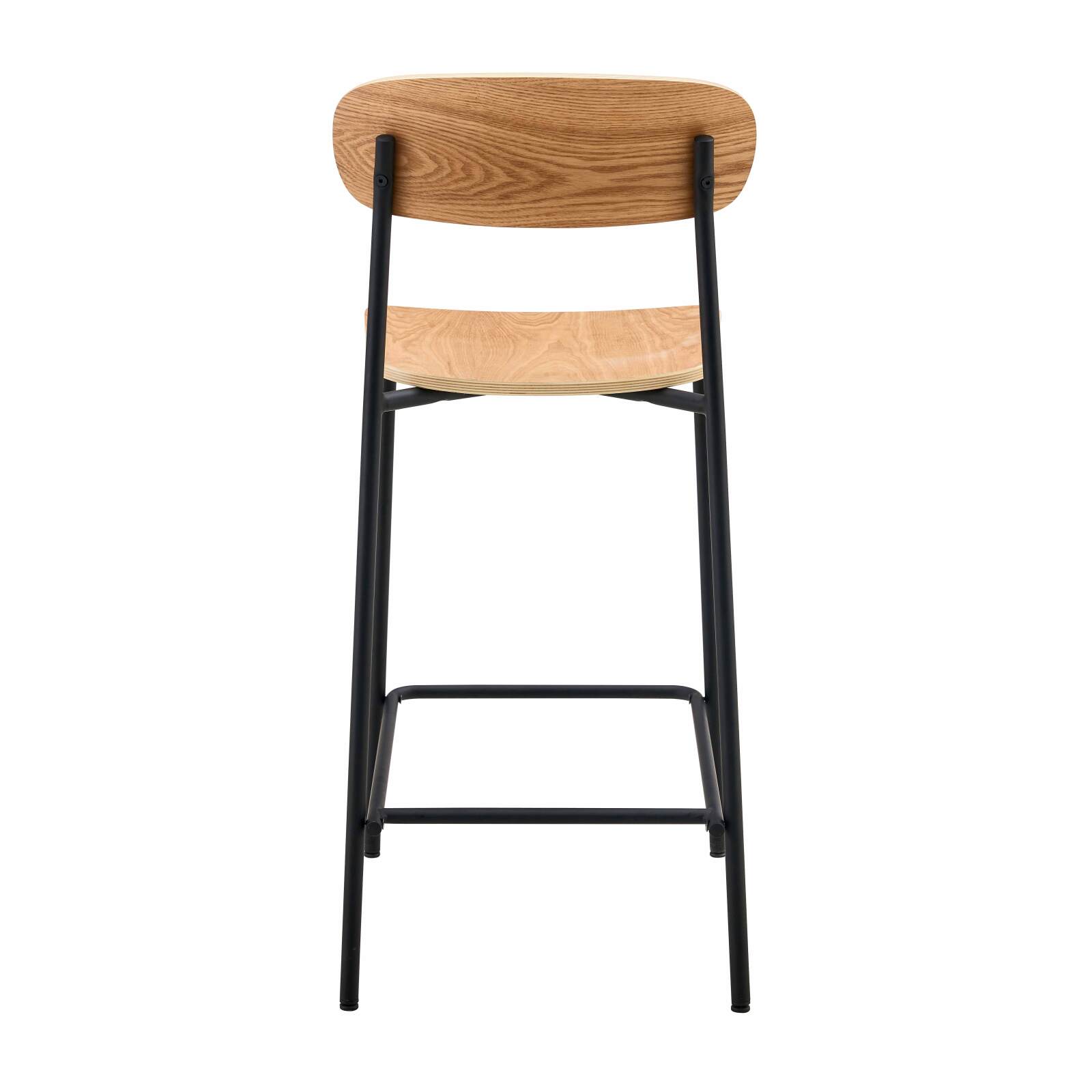 Set di 2 seggioloni in metallo e legno