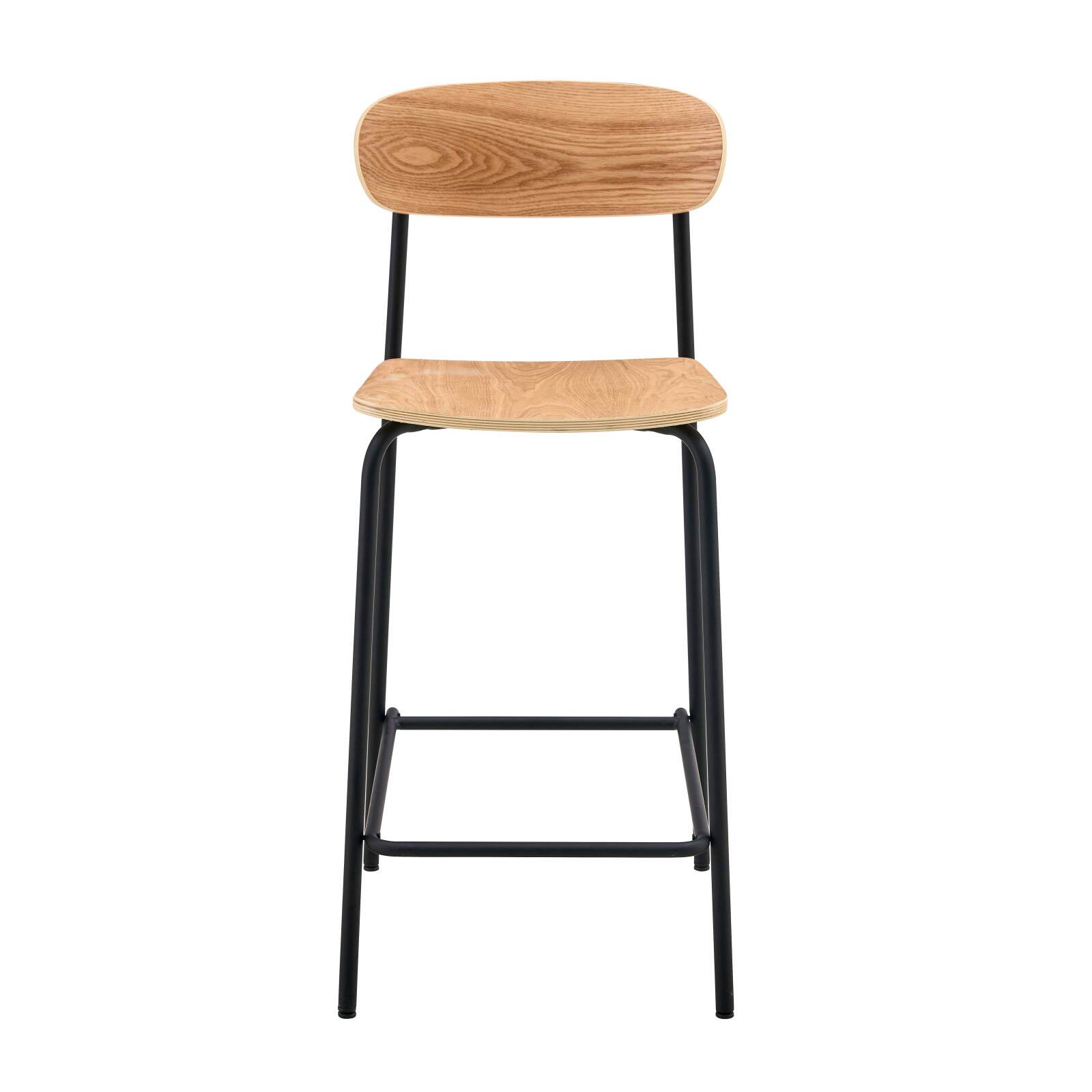 Set di 2 seggioloni in metallo e legno