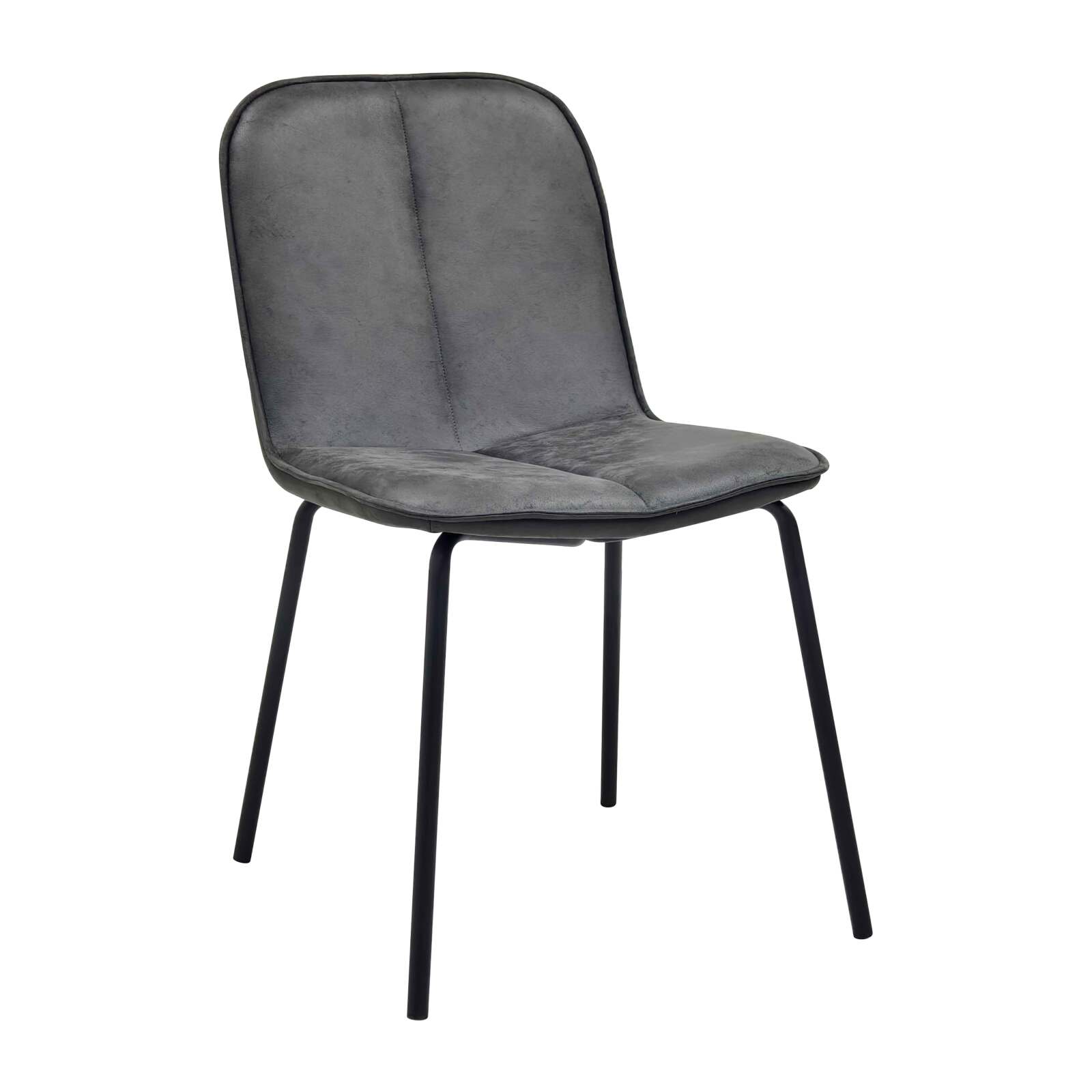 Set di 2 sedie in metallo e tessuto rivestito