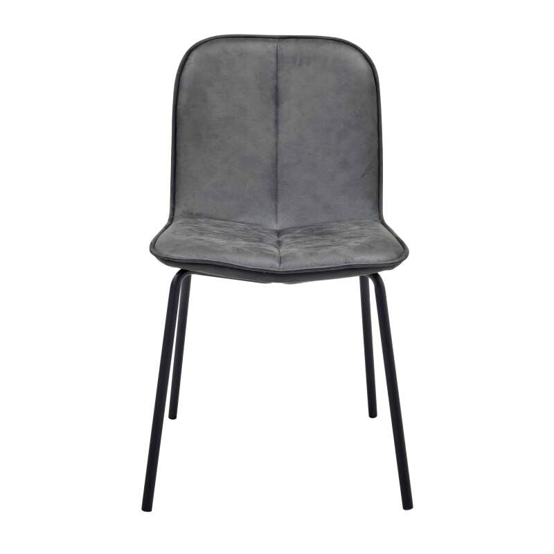 Set di 2 sedie in metallo e tessuto rivestito