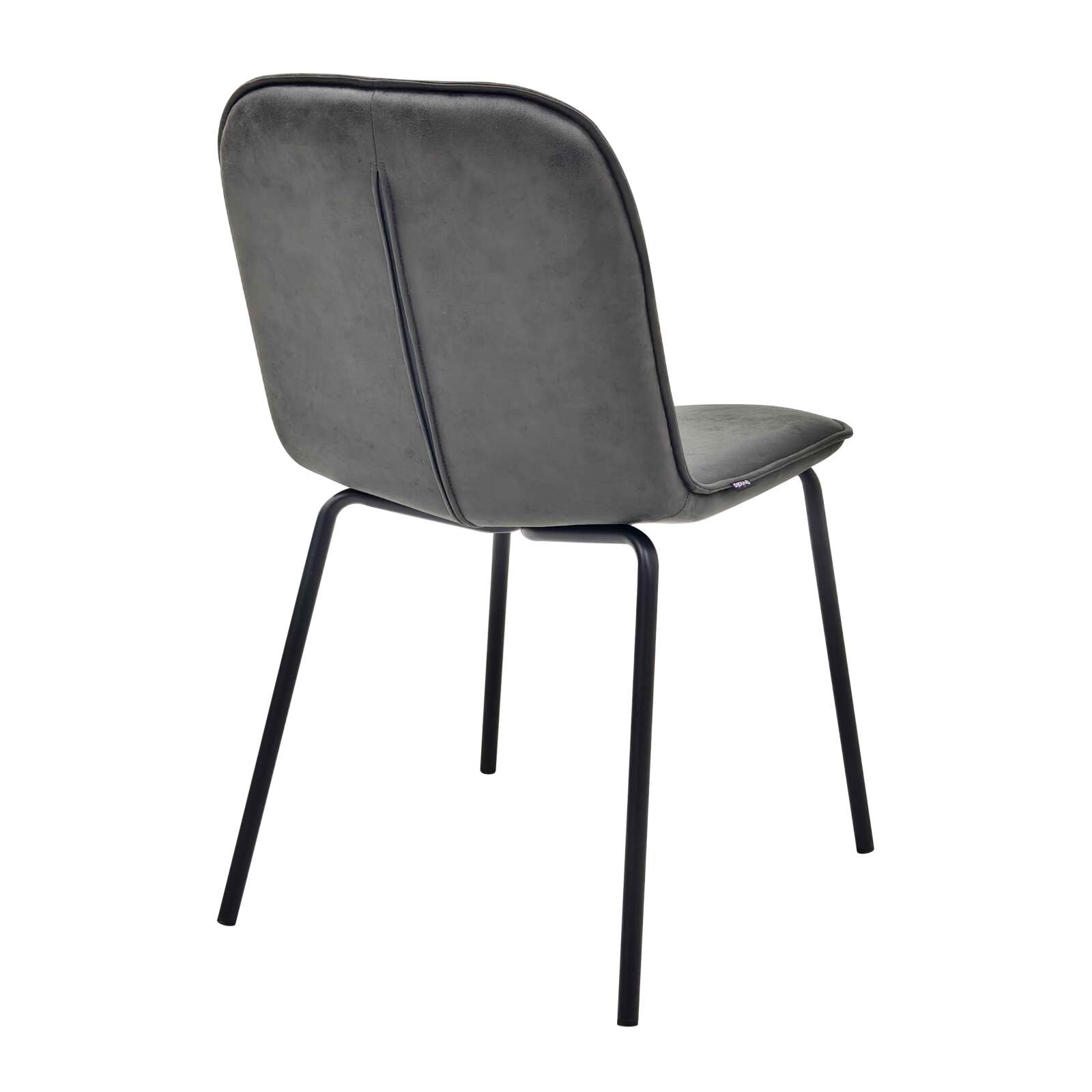 Set di 2 sedie in metallo e tessuto rivestito Set di 2 sedie in metallo e tessuto rivestito