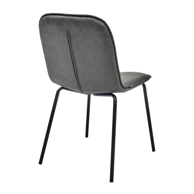 Set di 2 sedie in metallo e tessuto rivestito