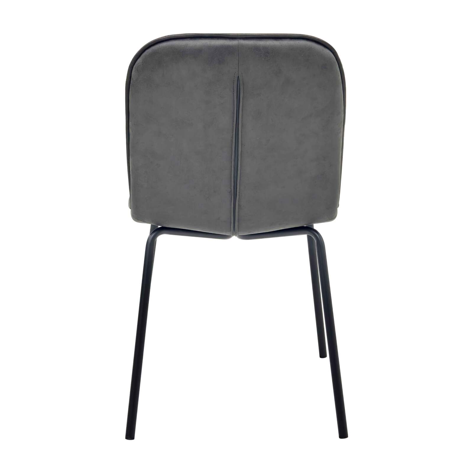 Set di 2 sedie in metallo e tessuto rivestito Set di 2 sedie in metallo e tessuto rivestito