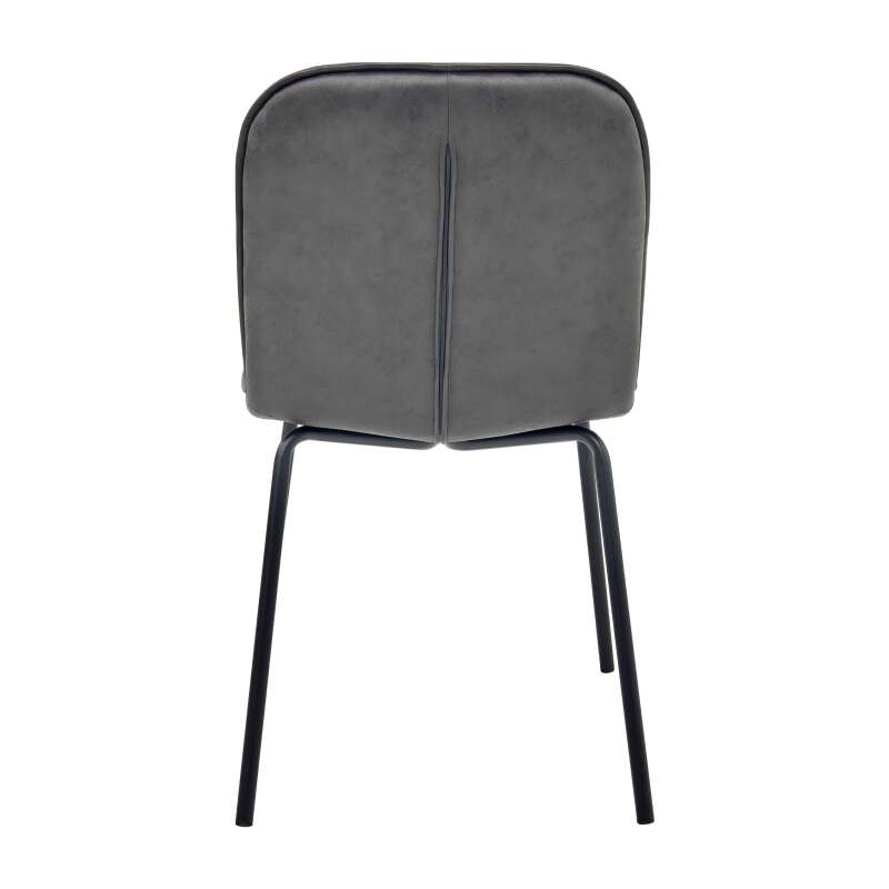 Set di 2 sedie in metallo e tessuto rivestito