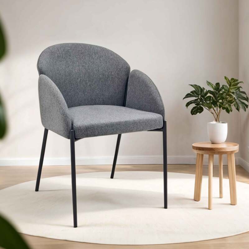 Set di 2 sedie in acciaio e tessuto