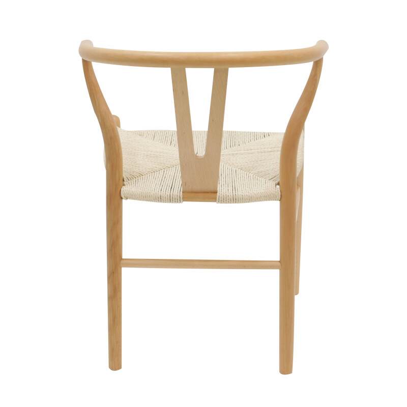 Set di 2 sedie in legno massello FSC® con seduta in corda naturale (4/6)