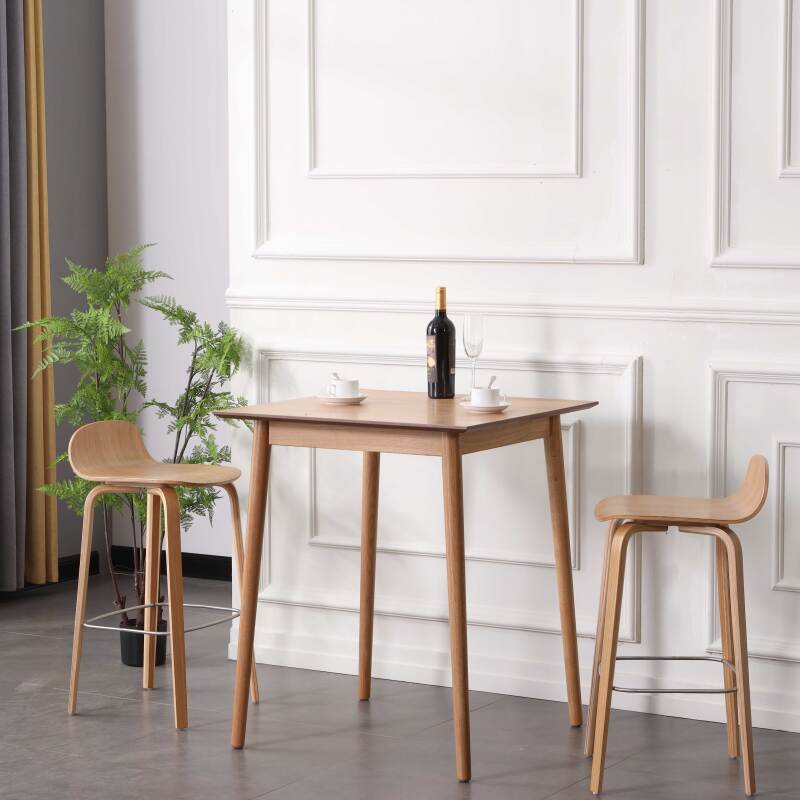 Seggiolone in multistrato di rovere naturale (3/7)