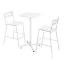 Tavolo alto inclinabile 60x60 cm e 2 seggioloni in alluminio