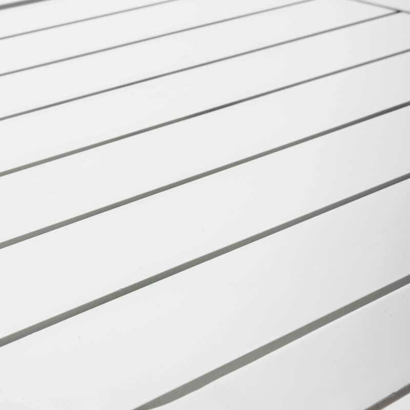 Tavolo da terrazza inclinabile in alluminio 60x60 cm e 2 sedie con braccioli (4/7)