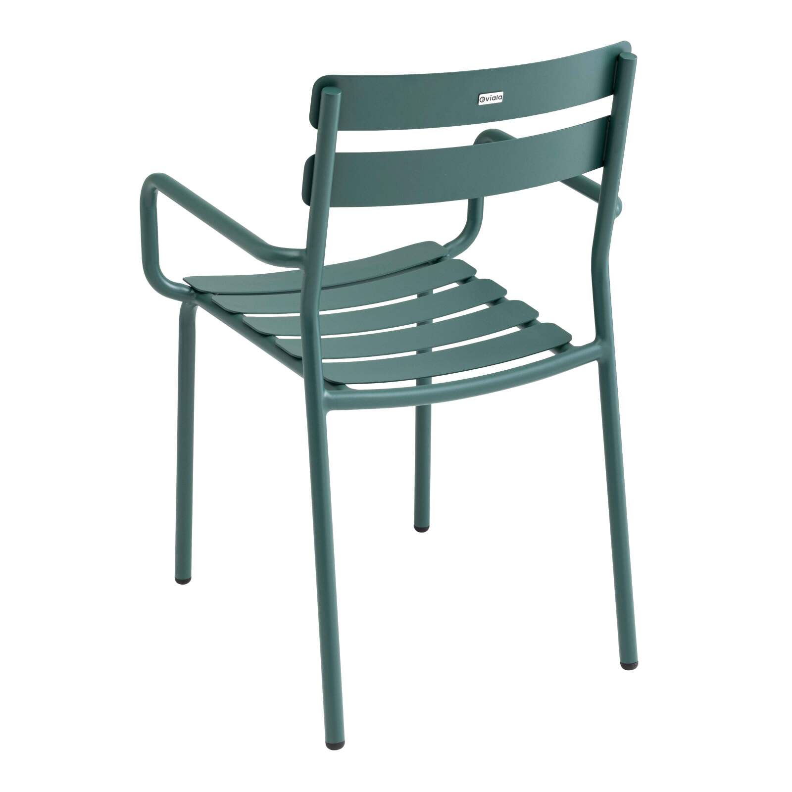 Tavolo da terrazza inclinabile in alluminio 60x60 cm e 2 sedie con braccioli