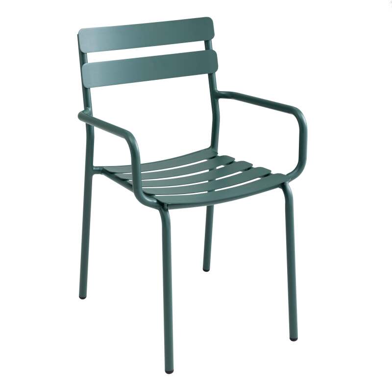 Tavolo da terrazza inclinabile in alluminio 60x60 cm e 2 sedie con braccioli (6/7)