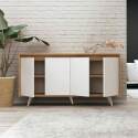 Buffet a 4 ante in melaminico bianco