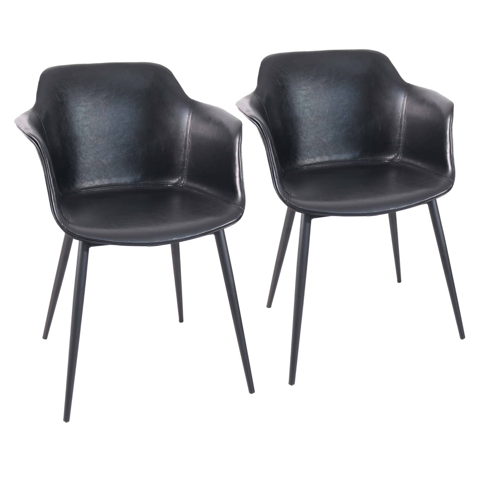 Set di 2 poltrone industriali in polipropilene