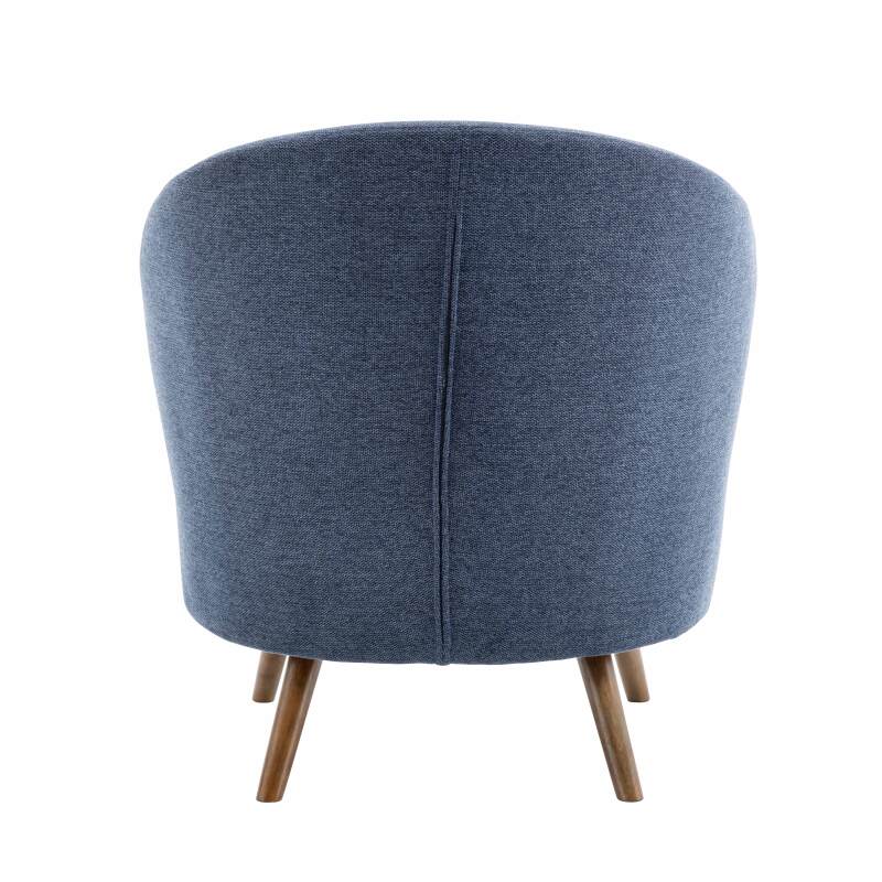 Poltrona relax in legno di caucciù e tessuto