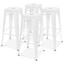 Set di 4 sgabelli da giardino in metallo