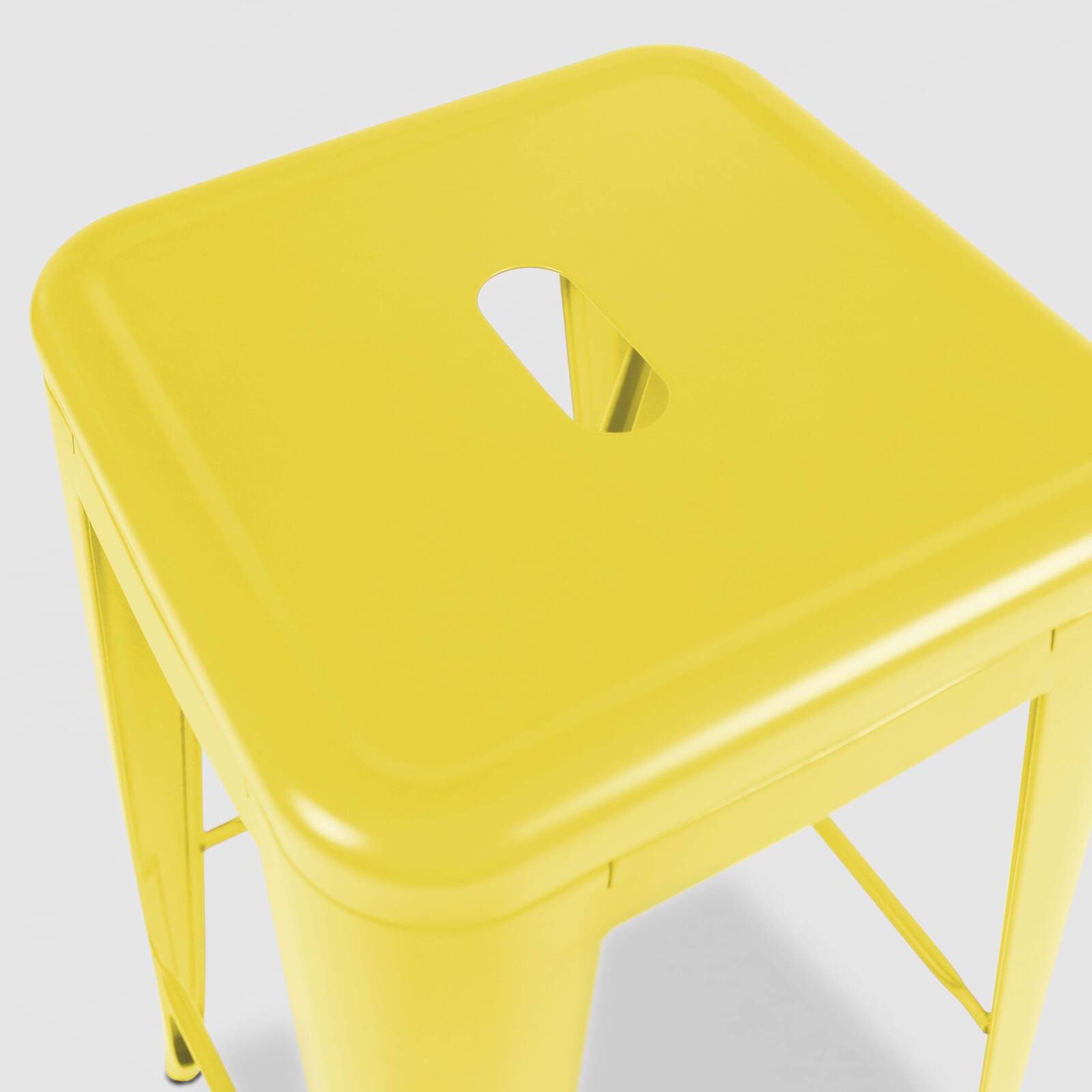 Set di 4 sgabelli da giardino in metallo