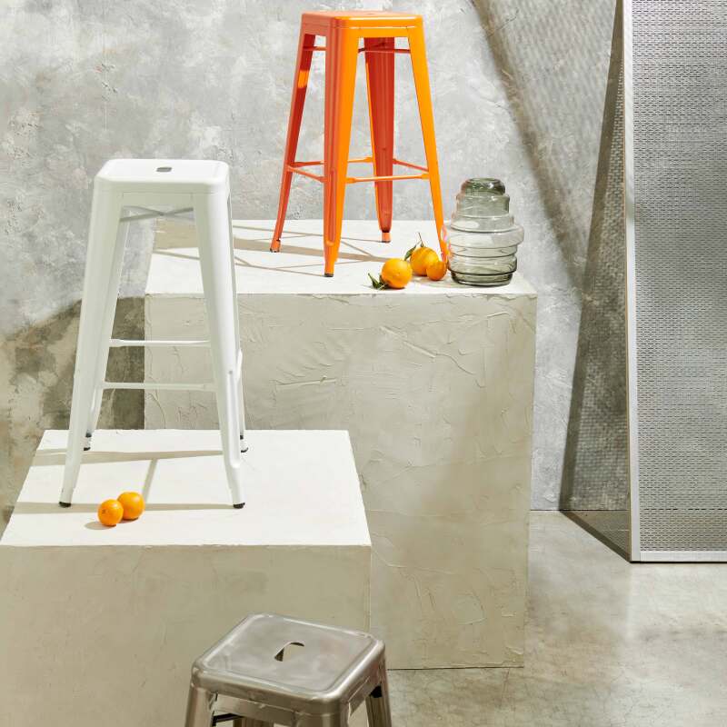 Set di 4 sgabelli da giardino in metallo (4/5)