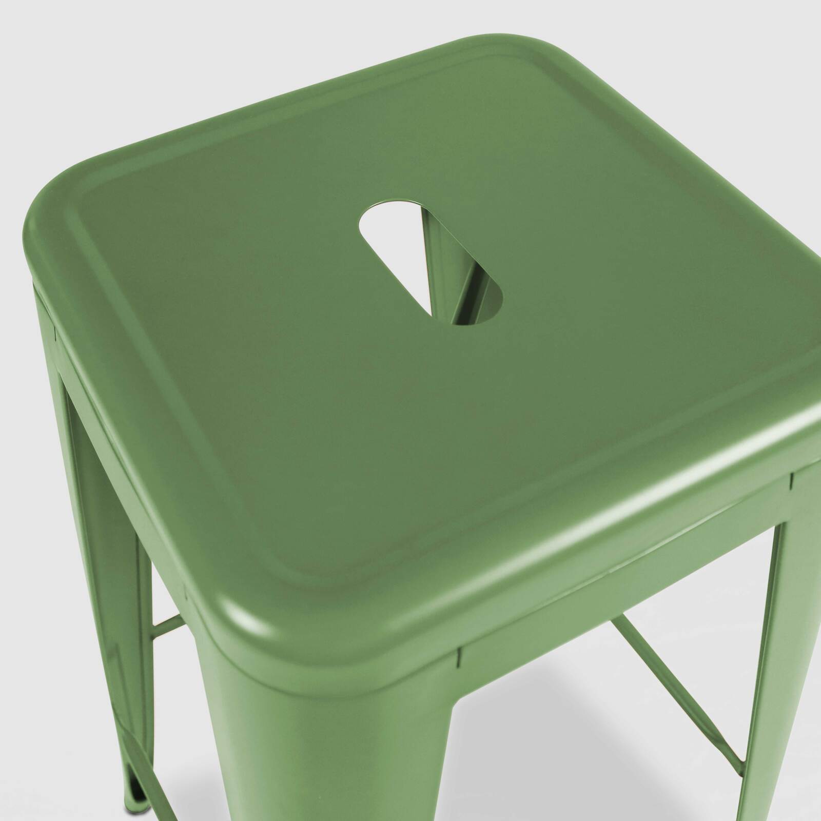Set di 4 sgabelli da giardino in metallo