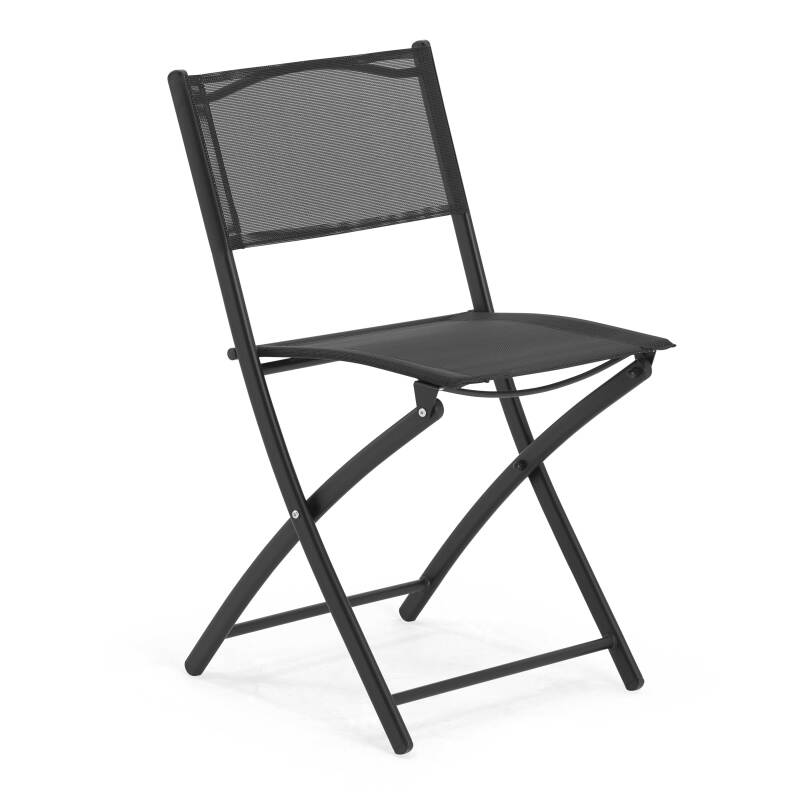 Tavolo da giardino rettangolare 130 x 80 cm e 4 sedie pieghevoli