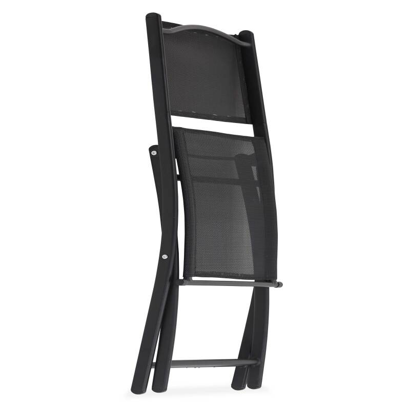 Tavolo da giardino rettangolare 130 x 80 cm e 4 sedie pieghevoli