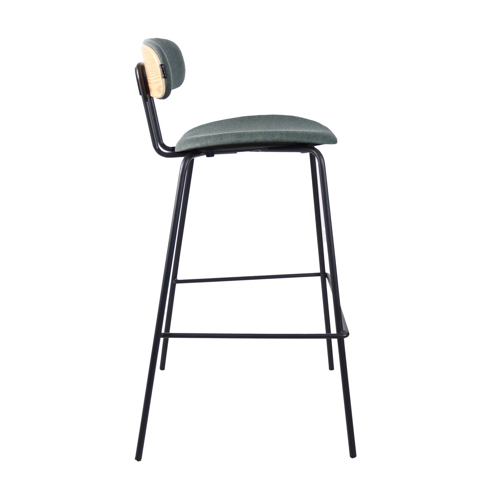 Set di 2 seggioloni in acciaio e legno Set di 2 seggioloni in acciaio e legno