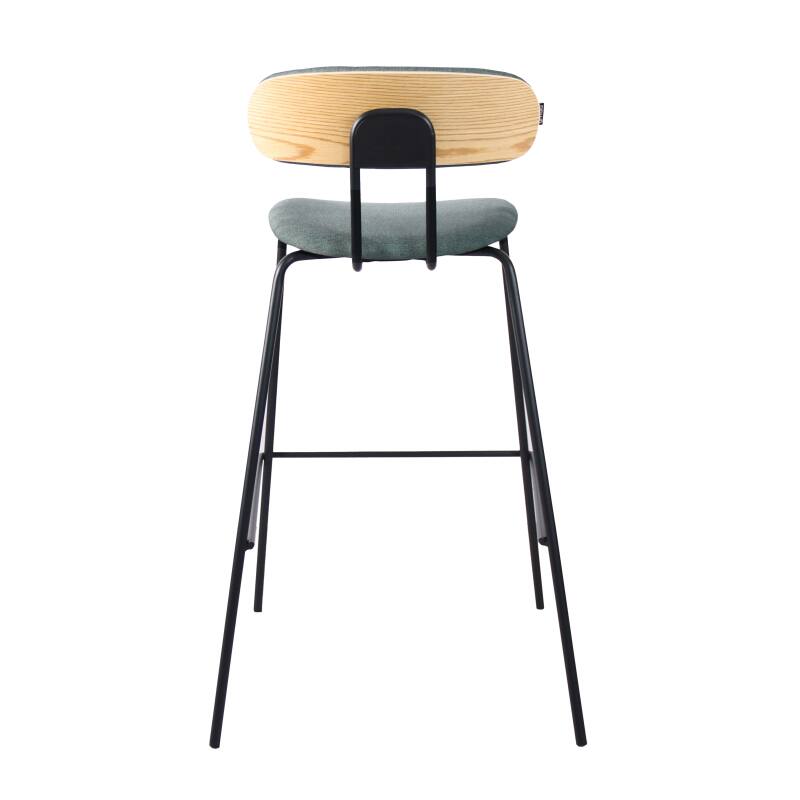 Set di 2 seggioloni in acciaio e legno