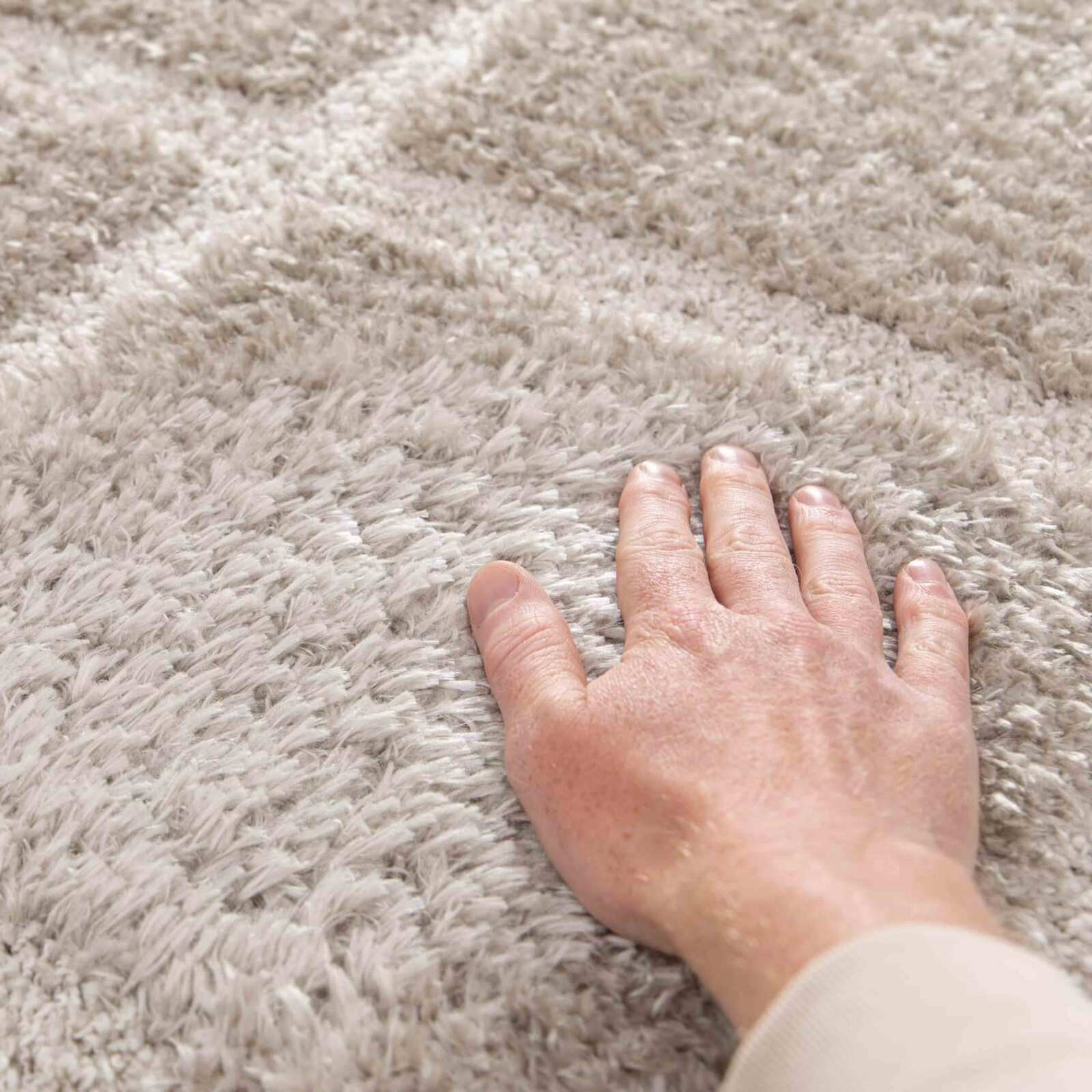 Tappeto shaggy rettangolare in poliestere riciclato