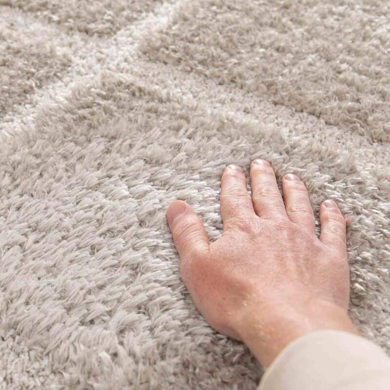 Tappeto shaggy rettangolare in poliestere riciclato