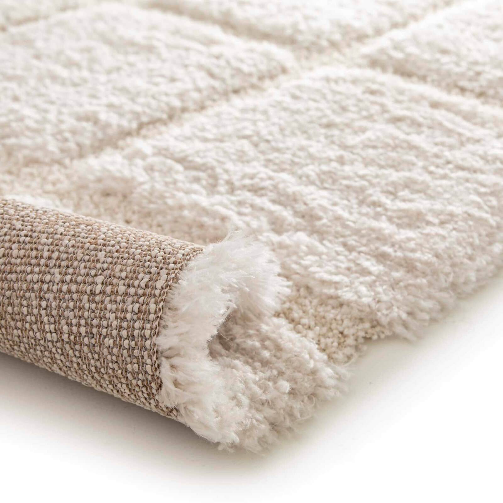 Tappeto shaggy rettangolare in poliestere riciclato