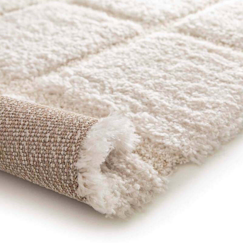 Tappeto shaggy rettangolare in poliestere riciclato