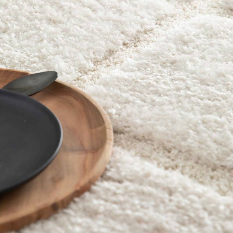 Tappeto shaggy rettangolare in poliestere riciclato