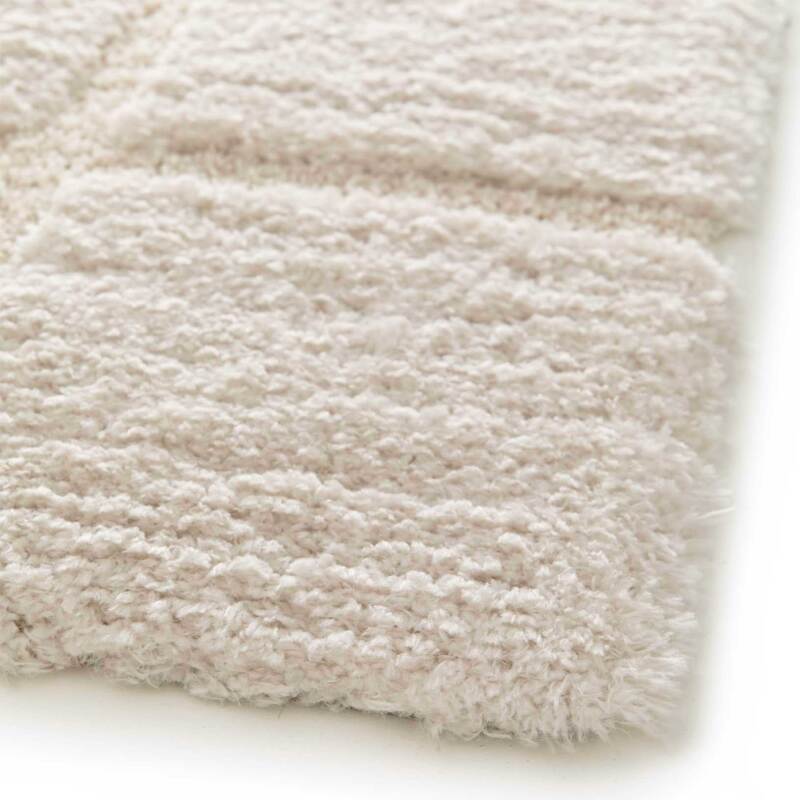 Tappeto shaggy rettangolare in poliestere riciclato