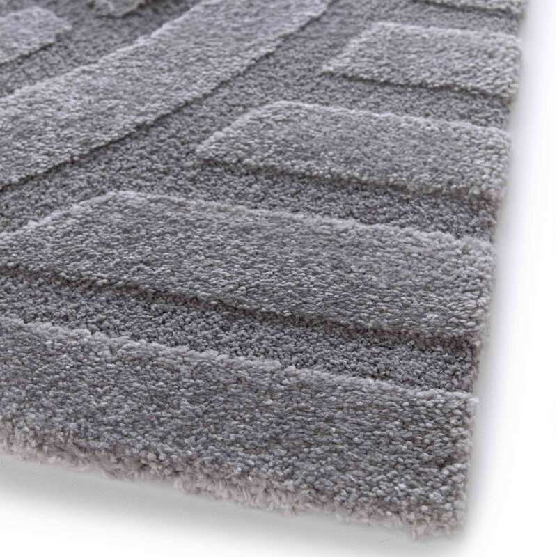 Tappeto shaggy rettangolare in poliestere e polipropilene