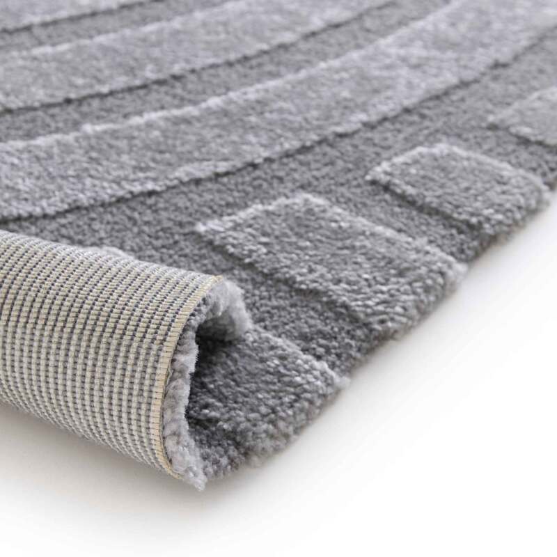 Tappeto shaggy rettangolare in poliestere e polipropilene