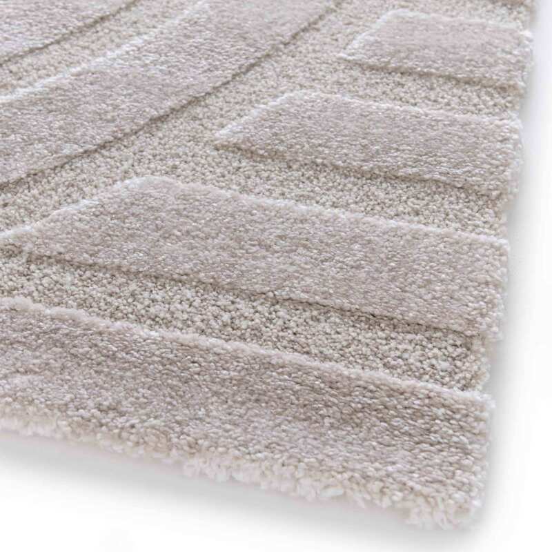 Tappeto shaggy rettangolare in poliestere e polipropilene