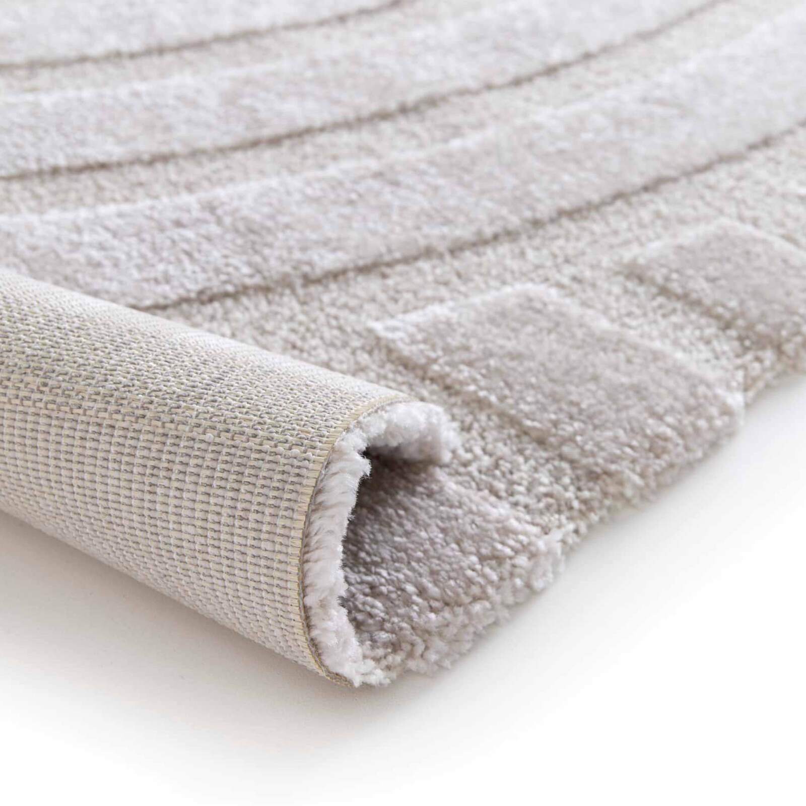 Tappeto shaggy rettangolare in poliestere e polipropilene