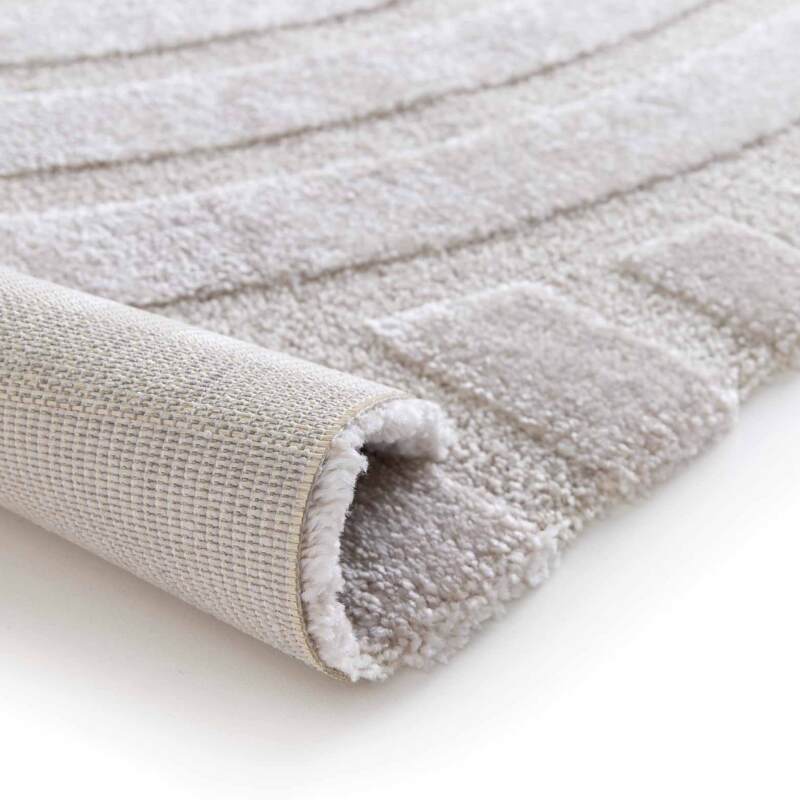 Tappeto shaggy rettangolare in poliestere e polipropilene