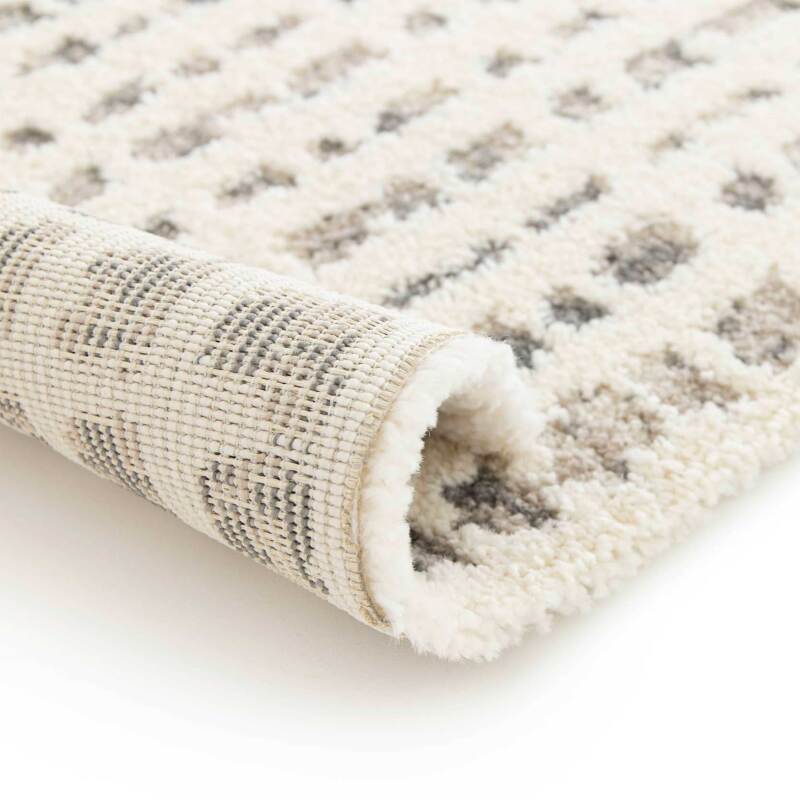 Tappeto shaggy rettangolare in poliestere e polipropilene