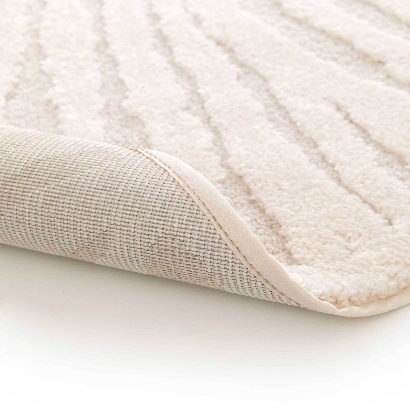 Tappeto shaggy rotondo in poliestere e polipropilene