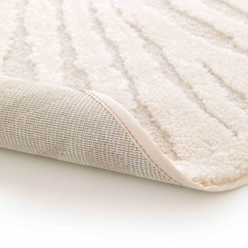 Tappeto shaggy rotondo in poliestere e polipropilene