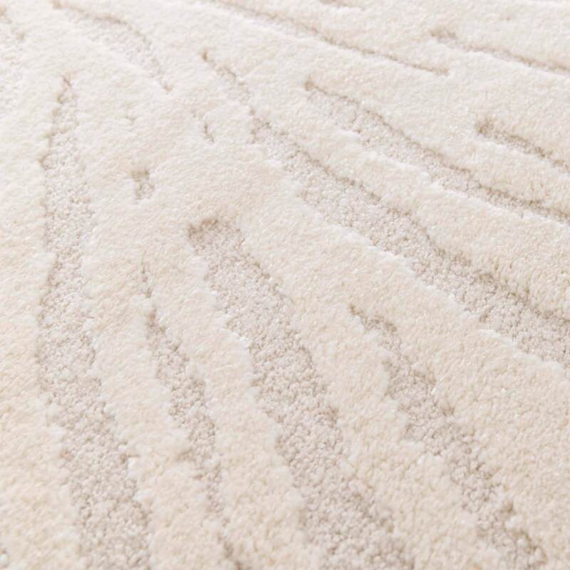 Tappeto shaggy rotondo in poliestere e polipropilene