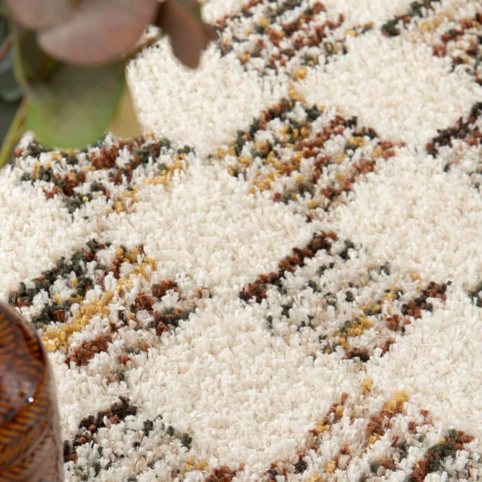 Tappeto shaggy rettangolare in polipropilene