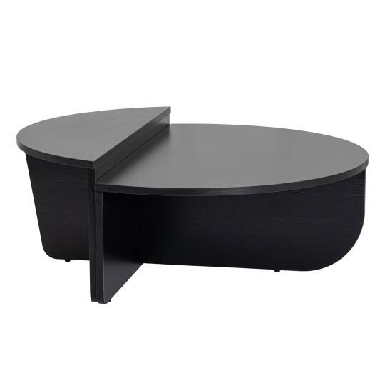 Tavolino ovale in nobilitato effetto legno