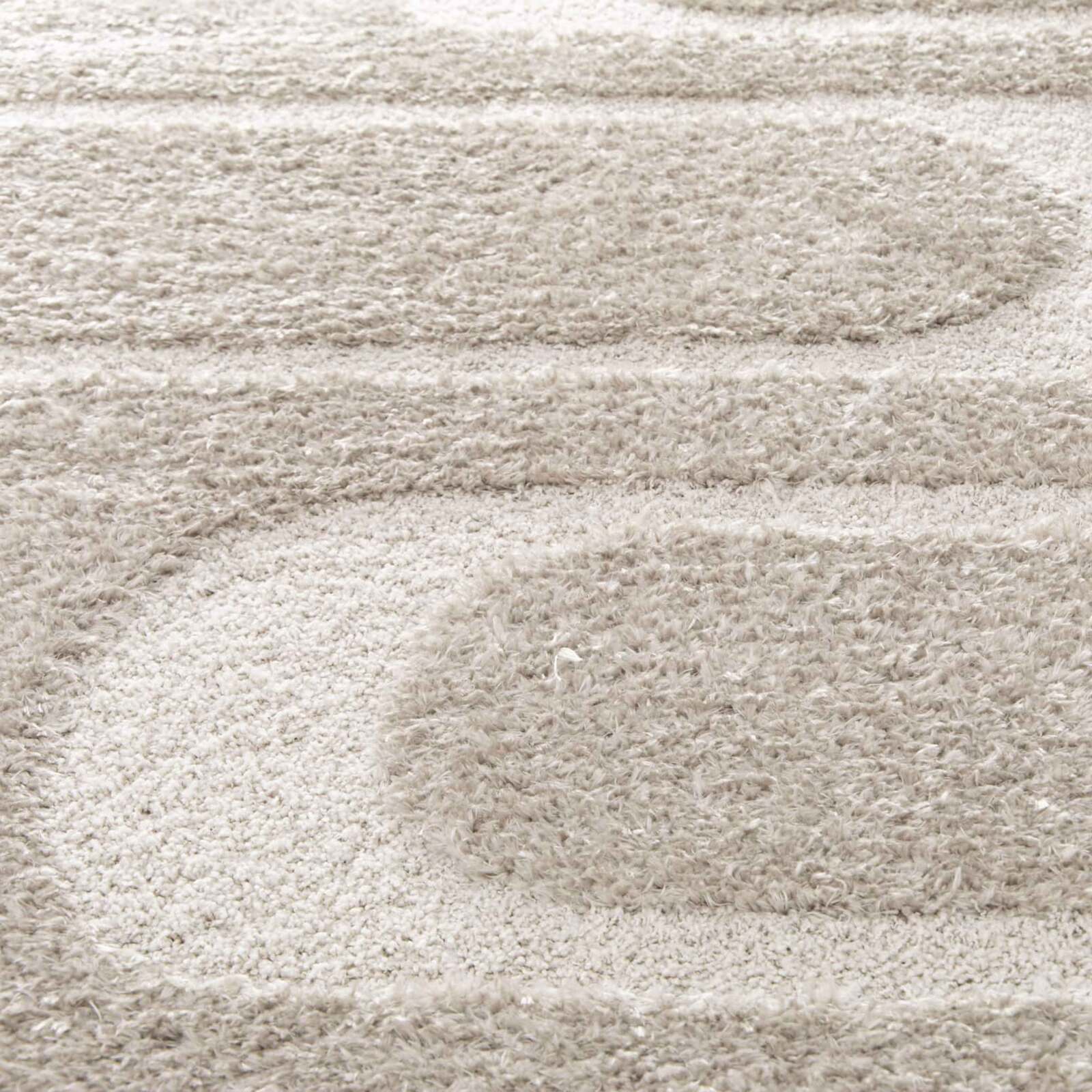 Tappeto shaggy rettangolare in poliestere riciclato con motivo geometrico a pelo lungo