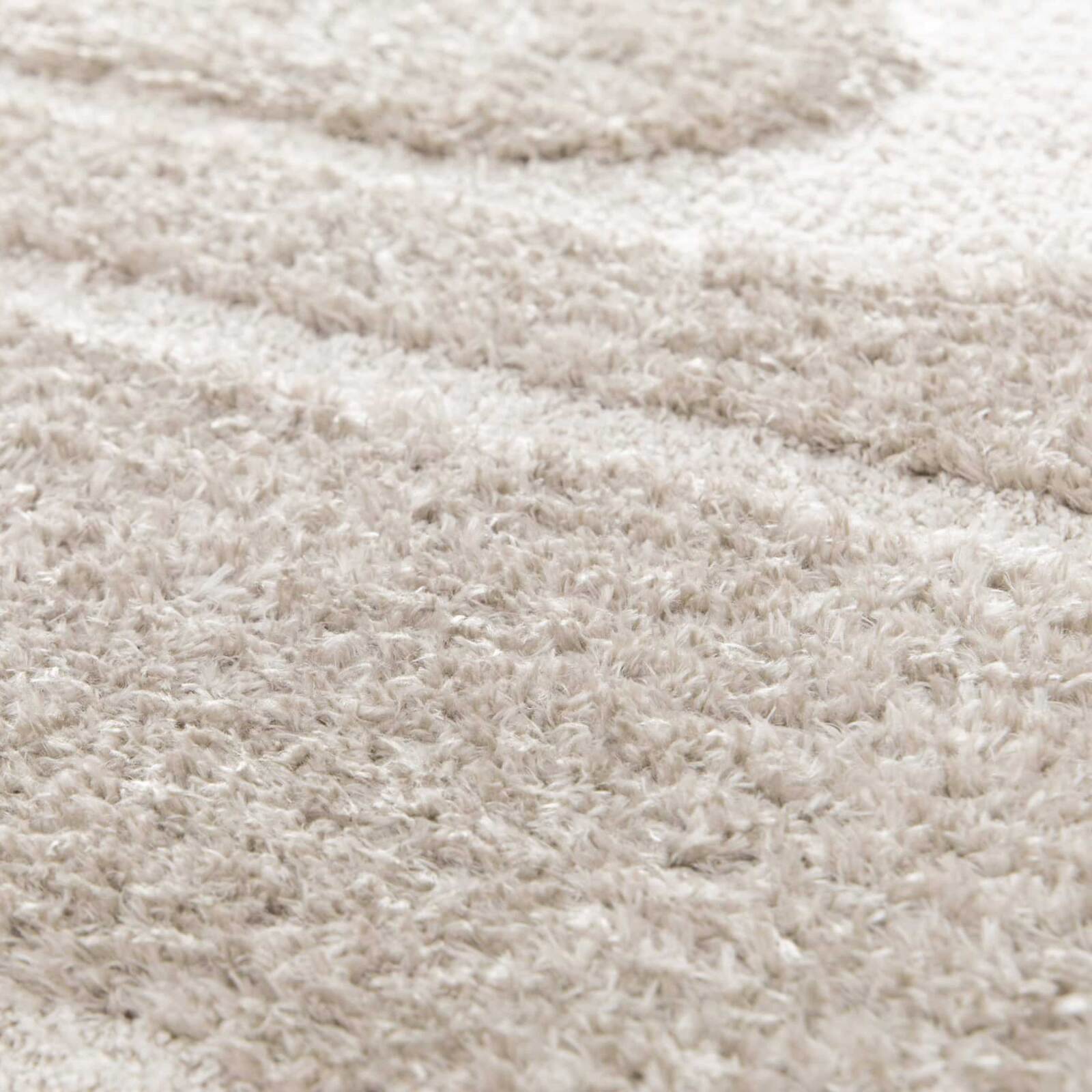 Tappeto shaggy rettangolare in poliestere riciclato con motivo geometrico a pelo lungo