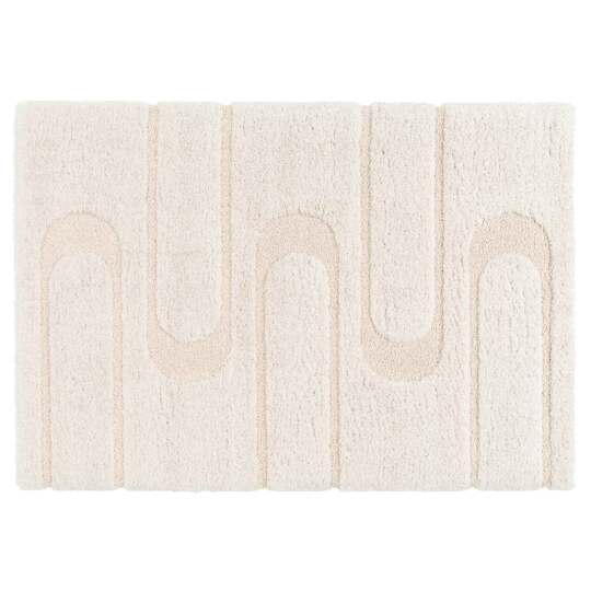 Tappeto shaggy rettangolare in poliestere riciclato con motivo geometrico a pelo lungo