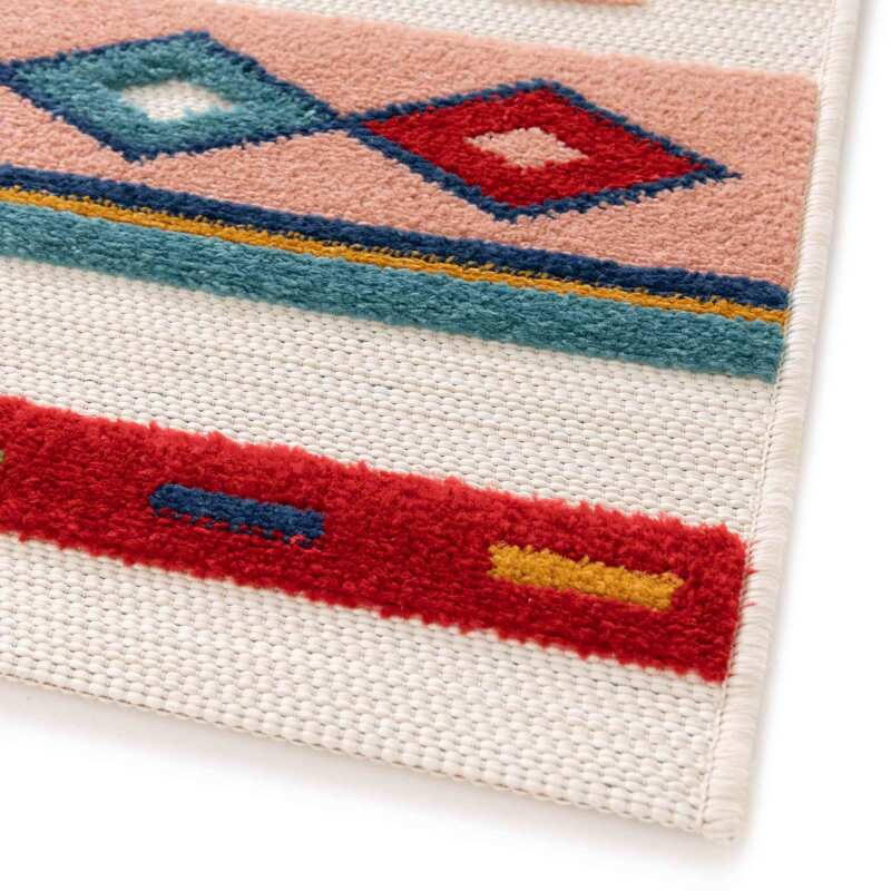 Tappeto a fantasia rettangolare in polipropilene a pelo corto